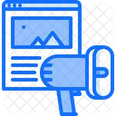 Site Page Megaphone Icône