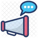 Promotion Message Sponser Megaphone With Chat Icon