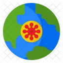 Virus Covid Global Icon