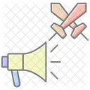 Icone De Couleur Lineaire De Propagande De Guerre Icon