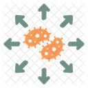 Propagation Covid Coronavirus Icône