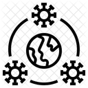 Propagation du coronavirus  Icône