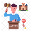 Home Auction Property Auction House Auction Icône