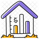 Property Graph Home Location Property Chart Icon