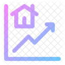 Property Price Up Price Up Growth Icon