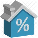 Home Percentage Sign Property Value Icon