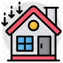 Property Value Down Property Infographic Property Statistics Icon