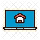 Sitio Web Inmobiliario Propiedad Online Bienes Inmobiliarios Online Icon