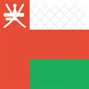 Oman Bandera Mundo Icono