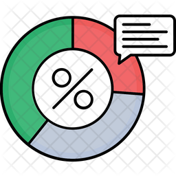 Proportion Chart Icon - Download in Colored Outline Style