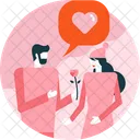 Valentine Talk Love Icon