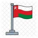 Oman Drapeau Pays Icône