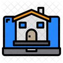 Laptop Casa Construcao Ícone