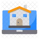 Laptop Casa Construcao Ícone