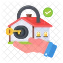 Propriedade Segura Chave Da Casa Fechadura Da Casa Ícone