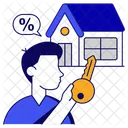 Propriete Acces Cle De La Maison Icône
