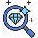 Propuesta De Valor Lupa Diamante Icono