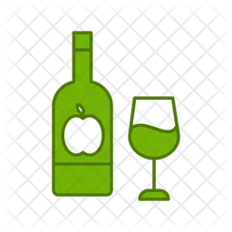 Prosecco Bottle And Glass  Icon