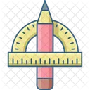 Protactor Pencil  Icon