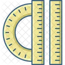 Protactor Ruler Geometry Measurement Icon
