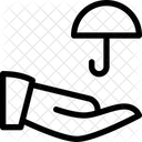 Protecao Contra Chuva Guarda Chuva De Seguro Protecao Ícone