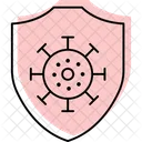 Protecao Virus Cor Sombra Icone Linha Fina Ícone