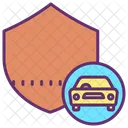 Seguro De Carro Protecao De Carro Seguranca De Carro Ícone