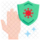 Proteccion Mano Escudo Icono