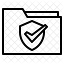 Carpeta Escudo Seguridad Icono