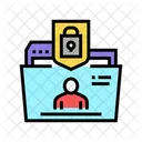 Proteccion De Carpeta Personal Datos Personal Icono