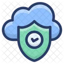 Proteccion De Datos En La Nube Computacion En La Nube Alojamiento En La Nube Icon