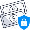 Proteccion Del Dinero Seguridad Escudo Icono