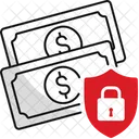 Proteccion Del Dinero Seguridad Escudo Icono