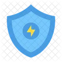 Escudo De Energia Seguridad De Energia Electricidad Icono