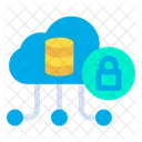 Nube Base De Datos Bloqueo Icono