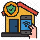 Proteccion De Hogar Inteligente Hogar Inteligente Escudo Icono