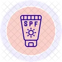 Icono De Circulo De Color De Proteccion Spf Icono