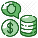 Filled Line Protect Money Icon