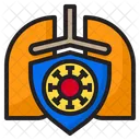 Pnemonia Virus Shield Icon