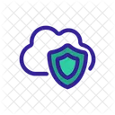Cloud Shield Safe Icon