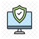 Protected System Online Security Laptop Lock Symbol
