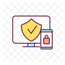 Protecting Computer And Smartphone Protection Computer Icon