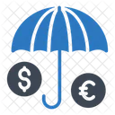 Protection Umbrella Dollar Icon