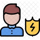 Protection Shield Man Icon