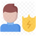 Protection Shield Man Icon