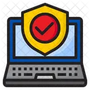 Laptop Protection Internet Icon