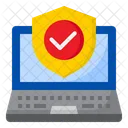 Laptop Protection Internet Icon