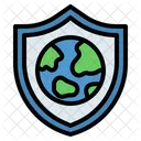 Protection World Globe Icon