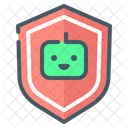 Protection Shield Artificial Intelligence Icon