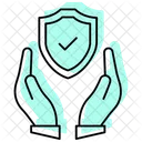 Securite Protection Couleur Ombre Thinline Icone Icône